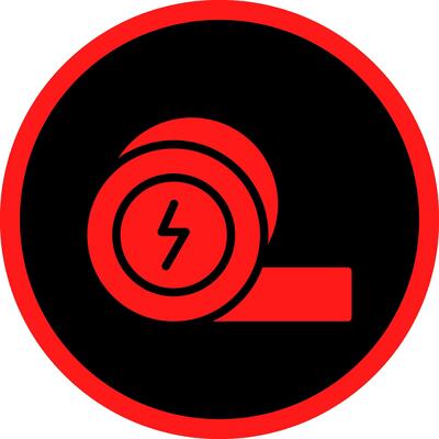 Glyph Red Icons Design
