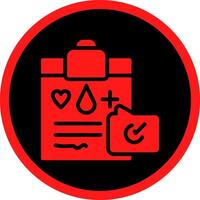 Glyph Red Icons Design vector