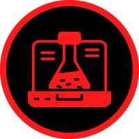 Glyph Red Icons Design vector