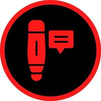Glyph Red Icons Design vector