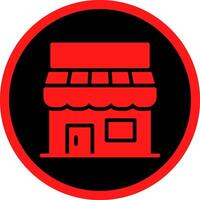 Glyph Red Icons Design vector