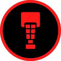 Glyph Red Icons Design vector