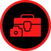 Camera Bag Creative Icon Design vector