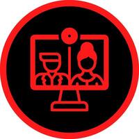 Online Interview Creative Icon Design vector