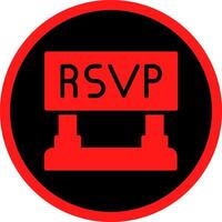 diseño de icono creativo rsvp vector