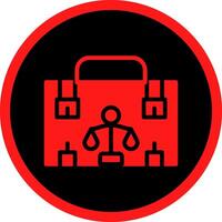 Glyph Red Icons Design vector