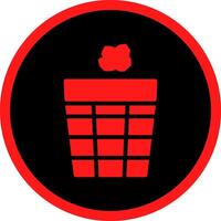 Trash Bin Creative Icon Design vector