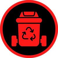 Trash Bin Creative Icon Design vector