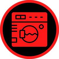 Washing Machine Creative Icon Design vector