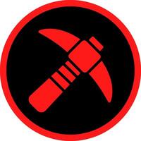 Pickaxe Creative Icon Design vector