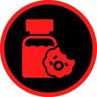 Cookie And Milk Creative Icon Design vector