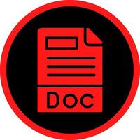 Doc File Format Creative Icon Design vector