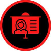 Projector Screen Creative Icon Design vector