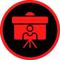 Projector Screen Creative Icon Design vector