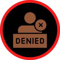 Denied Creative Icon Design vector