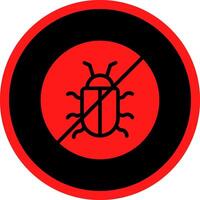 No Bug Creative Icon Design vector