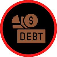 Debt Creative Icon Design vector