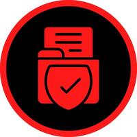 Secured Backup Creative Icon Design vector