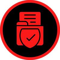 Secured Backup Creative Icon Design vector