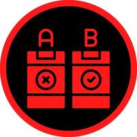 AB Testing Creative Icon Design vector