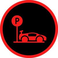 Parking Area Creative Icon Design vector