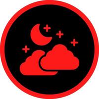 Night Weather Creative Icon Design vector