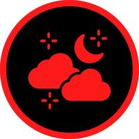 Cloudy Weather Creative Icon Design vector