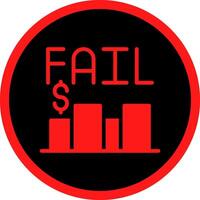 Business Fail Creative Icon Design vector