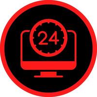 24 7 Monitoring Creative Icon Design vector