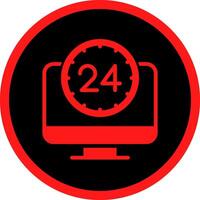 24 7 Monitoring Creative Icon Design vector