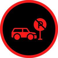 No Parking Creative Icon Design vector