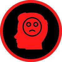 Emotions Sad Creative Icon Design vector