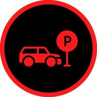 Taxi Parking Creative Icon Design vector