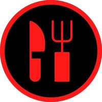 Fork and Knife Creative Icon Design vector