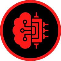 Brain Circuit Creative Icon Design vector