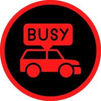 Busy Taxi Creative Icon Design vector