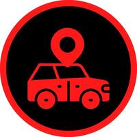 Car Location Creative Icon Design vector