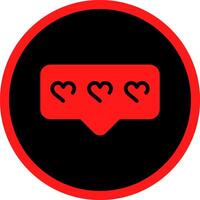 Comment Heart Creative Icon Design vector