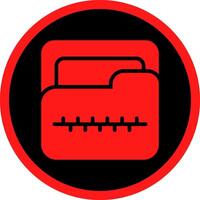 Zip Folder Creative Icon Design vector
