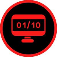 Binary Code Creative Icon Design vector