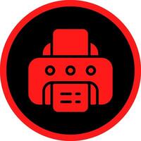 Glyph Red Icons Design vector
