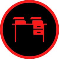 Glyph Red Icons Design vector