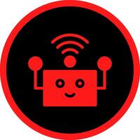 Robot Assistant Creative Icon Design vector