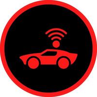 Self Driving Vehicle Creative Icon Design vector