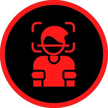 Face Scanner Creative Icon Design vector