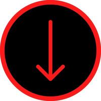 Down Arrow Creative Icon Design vector