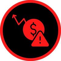 Macroeconomic Risk Creative Icon Design vector