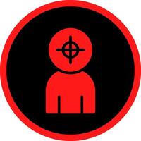 Police Shooting Creative Icon Design vector