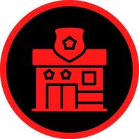 diseño de icono creativo de estación de policía vector