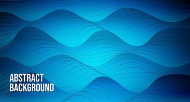 Abstract blue wave background with moving lines, ocean-themed background illustration great for wallpaper, templates, posters, banners, and presentation backgrounds. vector